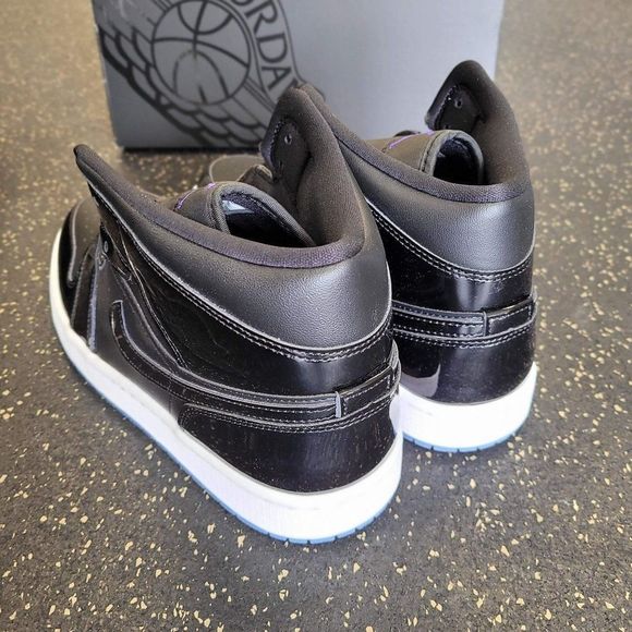 Nike Jordan 1 Mid Space Jam Black Sneakers DV1337-004 GS Size 6Y/Women's 7.5 - Picture 4 of 8